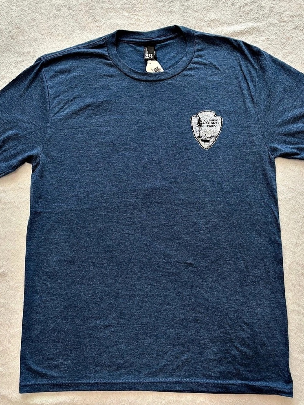 District Olympic National Park Blue Heather Graphic T-Shirt NPS Arrowhead S NWT